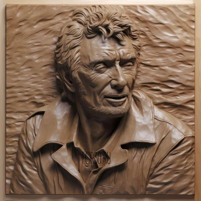 Johnny Hallyday 1 stl model for CNC